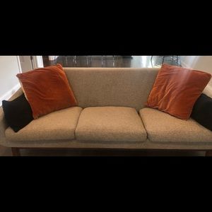 Two 23" COPPER PILLOWS W/ DOWN-ALTERNATIVE INSERT